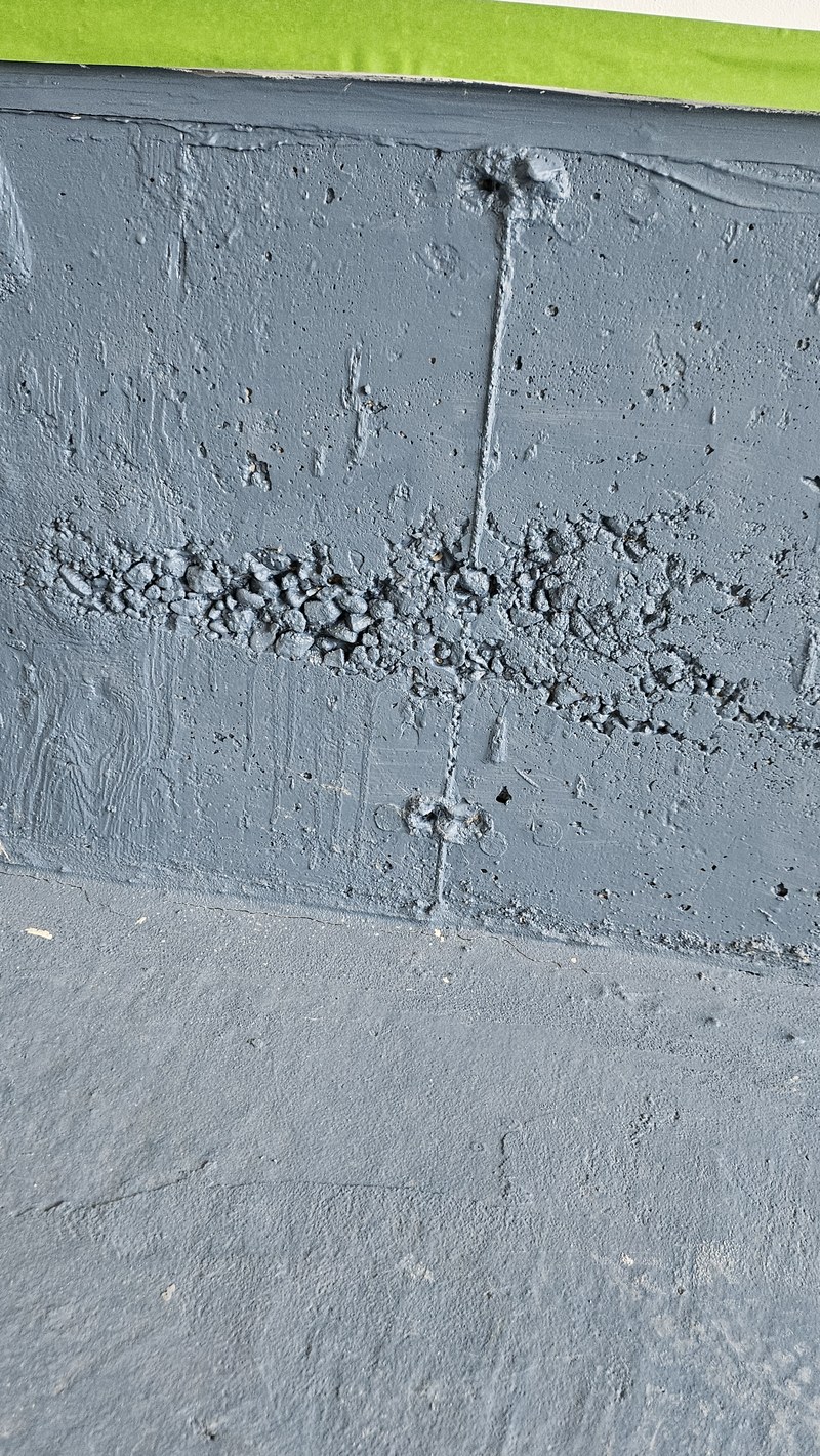 Stem wall repair with Everflow epoxy mortar